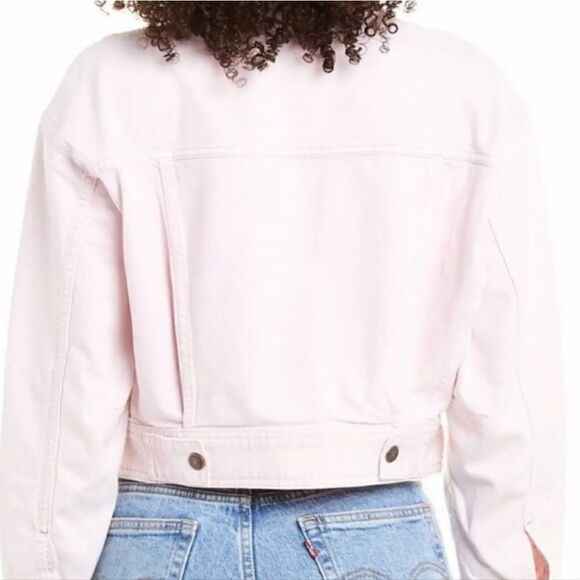 Free People Star Crossed Sorbet Denim Cropped Jacket - Picture 3 of 16